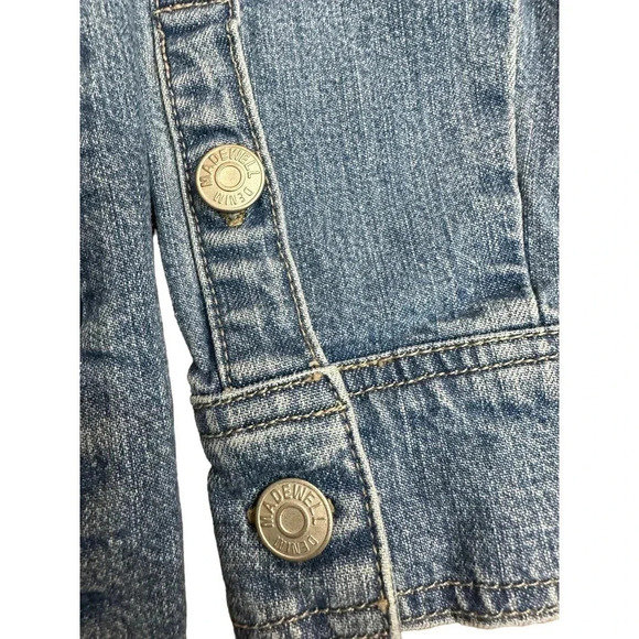 Madewell Blue Denim Zip Front Long Sleeve Shirt Dress Size XS - Picture 3 of 10